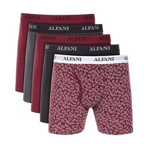 ALFATECH by ALFANI Men's 5-Pk. Moisture-Wicking Boxer Briefs - Red S